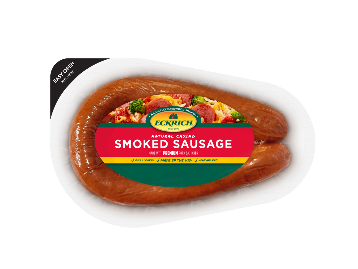 Original Natural Casing Smoked Sausage Loop Eckrich